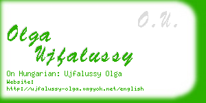 olga ujfalussy business card